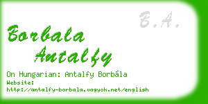 borbala antalfy business card